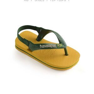 Havaianas Baby Brasil Logo Flip Flops, Sz 22 - LIKE NEW